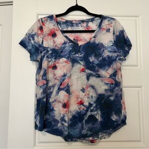 Sonoma Blue and White Relaxed Short Sleeve Tee